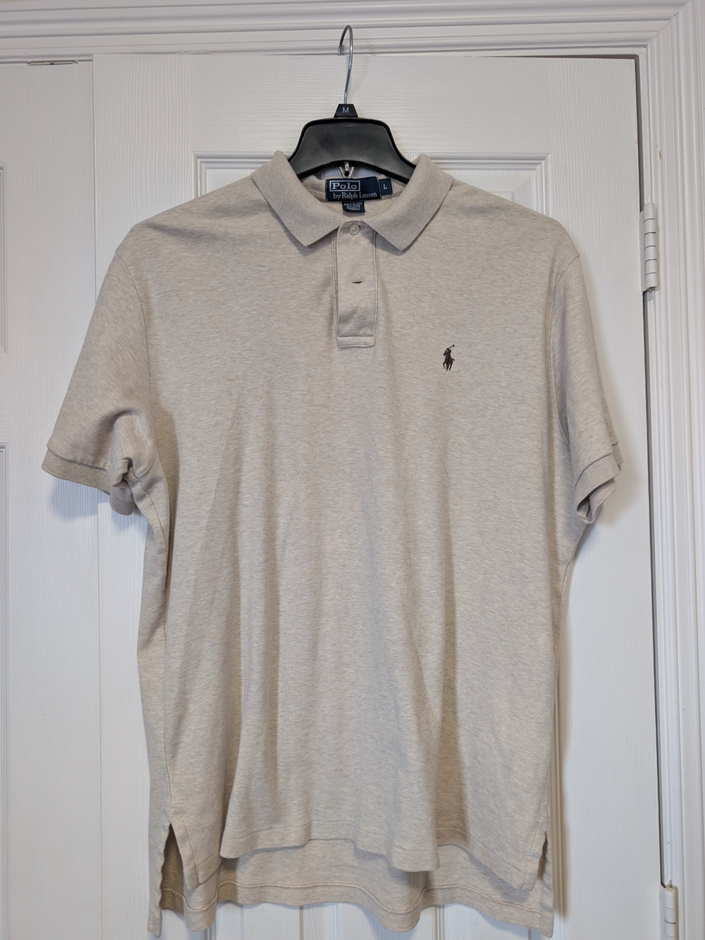 Ralph Lauren Men's Polo in Light Tan with Embroidered Pony